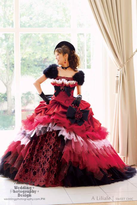 10-red black japanese wedding dress