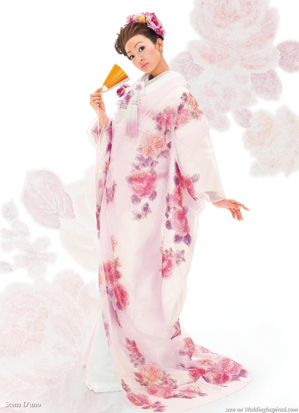 Lavender Pink Japanese Wedding Kimono
