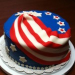 4th of July Hidden Flag Cake