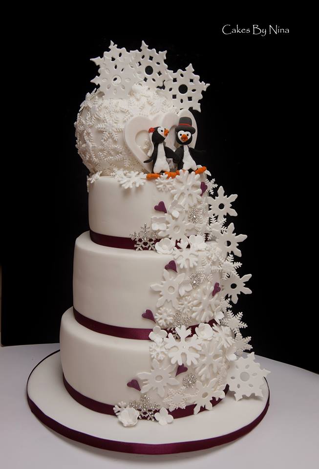 Wintery Wedding Cake